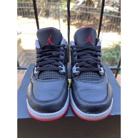 Nike Air Jordan 4 Retro “Bred Reimagined” Black/Red BQ7669-006 Youth Size 3Y - Picture 3 of 15